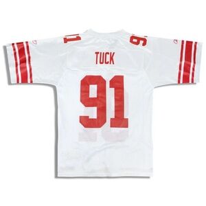 NY Giants Justin Tuck #91 White Reebok Authentic Jersey Size 52 (XL–2XL Fit)